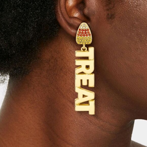 Sugarfix By Baublebar Earrings Bone Appetit Trick or Treat Candy Corn, New - Picture 2 of 5